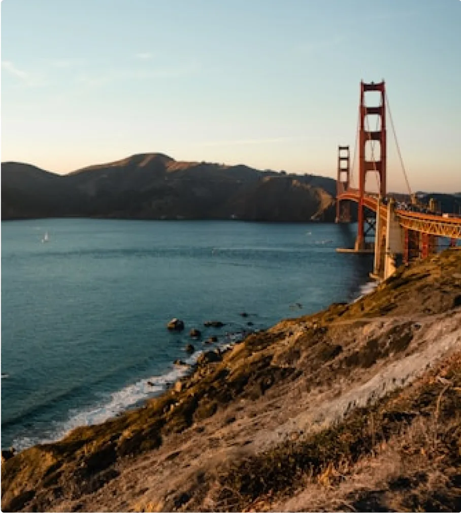 Picturesque photo of the Golden Gate Bridge in San Francisco