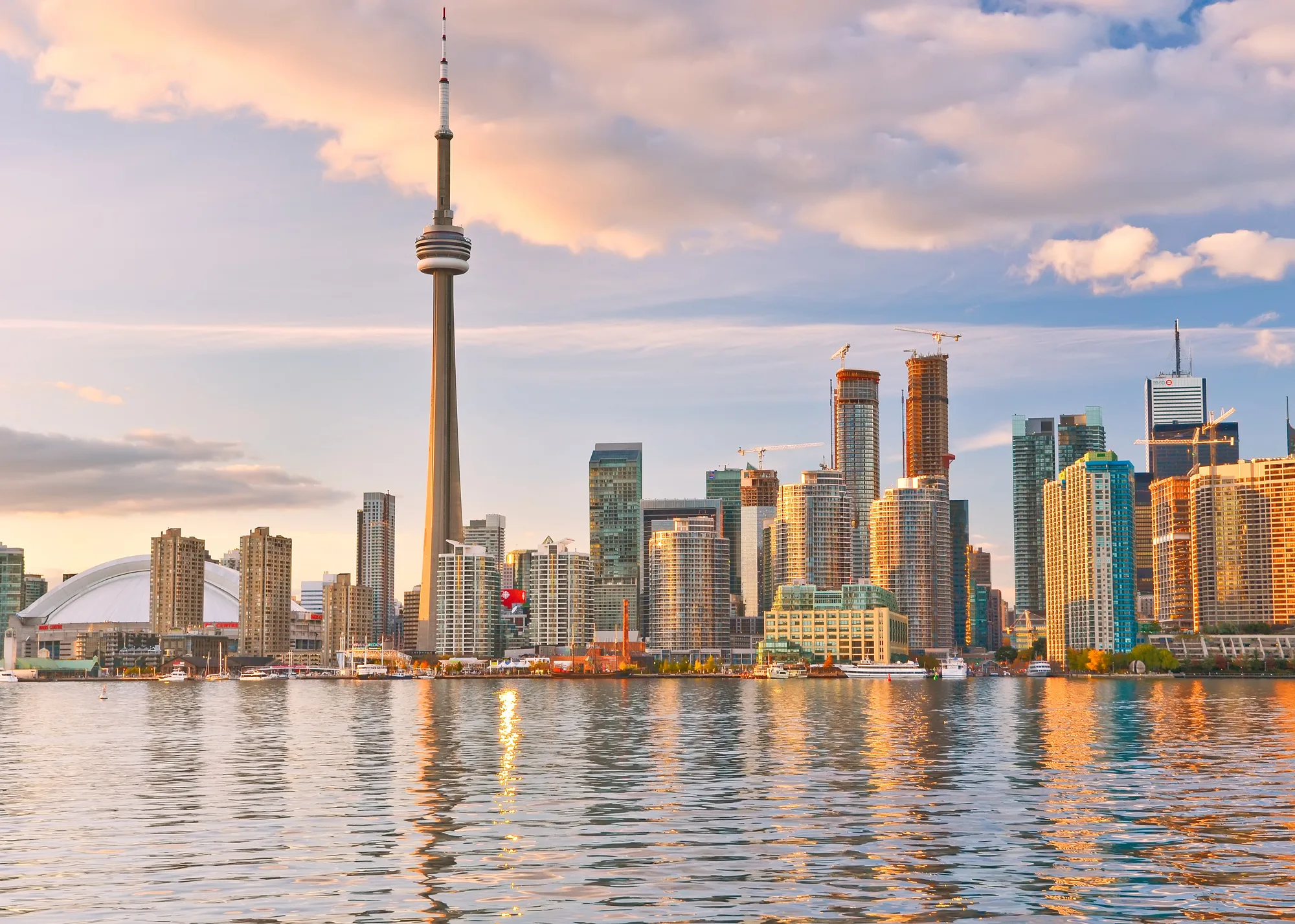 Waterside view of Toronto, Ontario, Canada